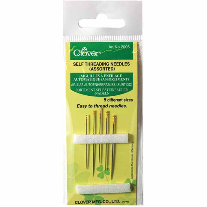 CLOVER 2006 Self Threading Needles Assorted Sizes Nova Sewing Centre