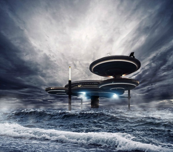 Water Discus Underwater Hotel футуристический подводный
