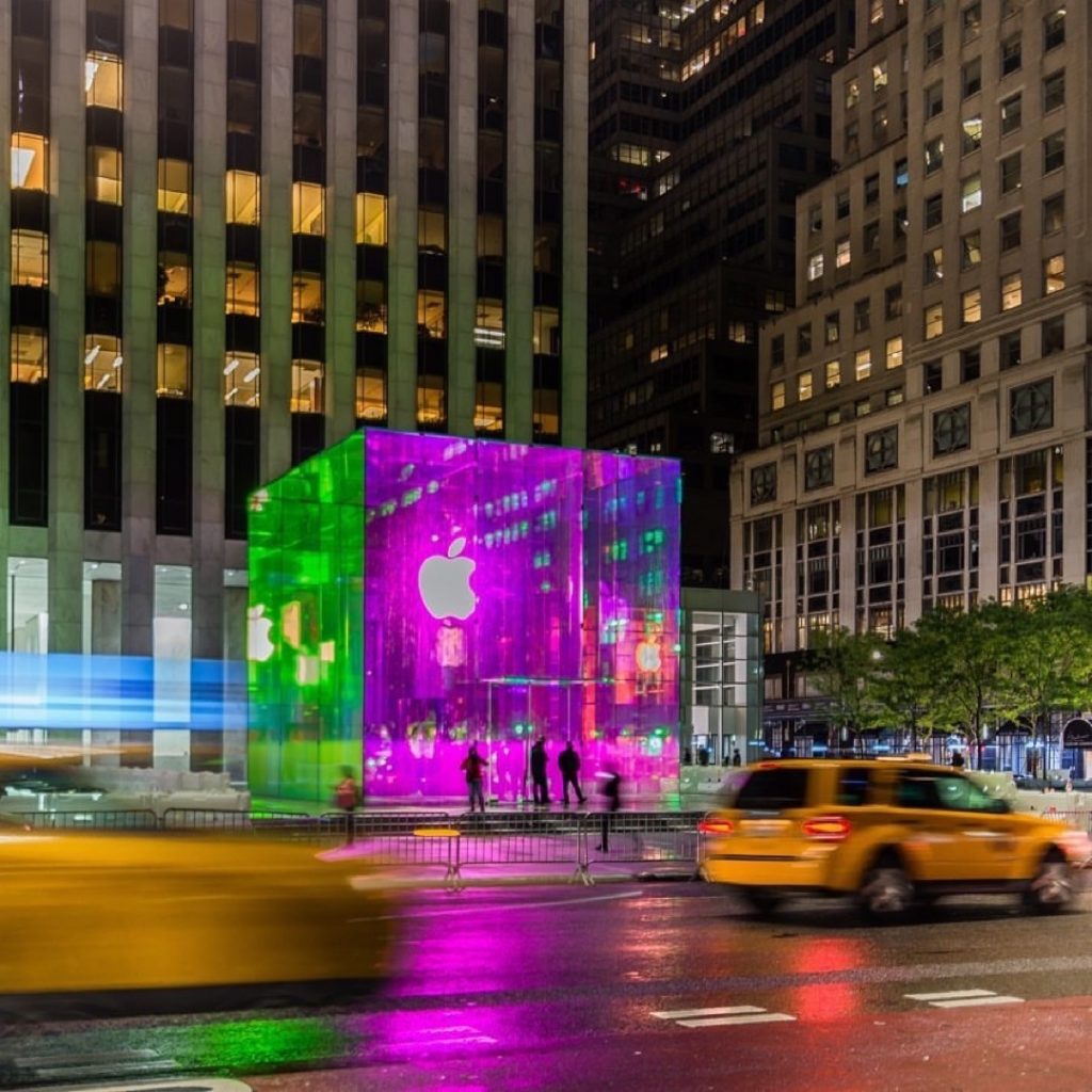 Loja Cubo da Apple na Quinta Avenida Nova York NYC