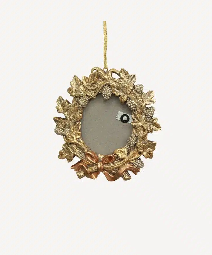 Gold Leaf Oval Frame Hanging Decoration Novita Gifts