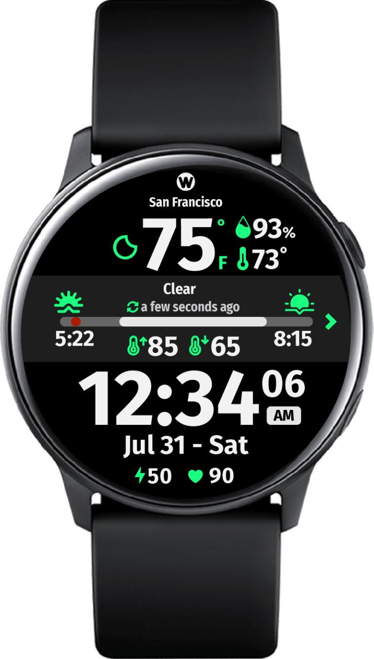 Local Weather II Samsung Galaxy Watch Face Now Watch
