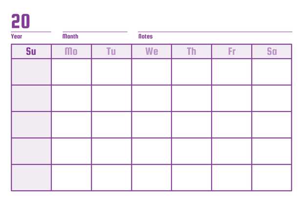 Customizable Calendar Template for Your Needs