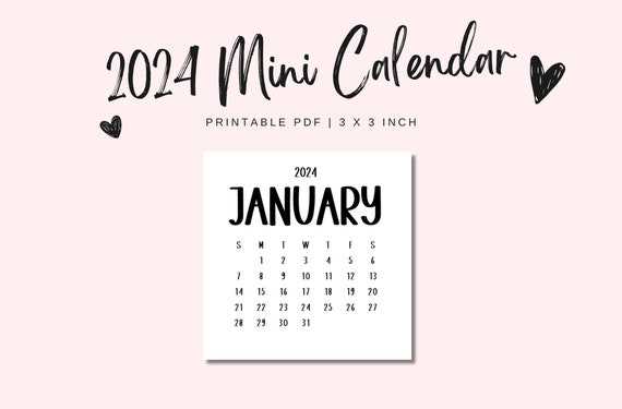 Free Mini Monthly Calendar Template for Easy Planning