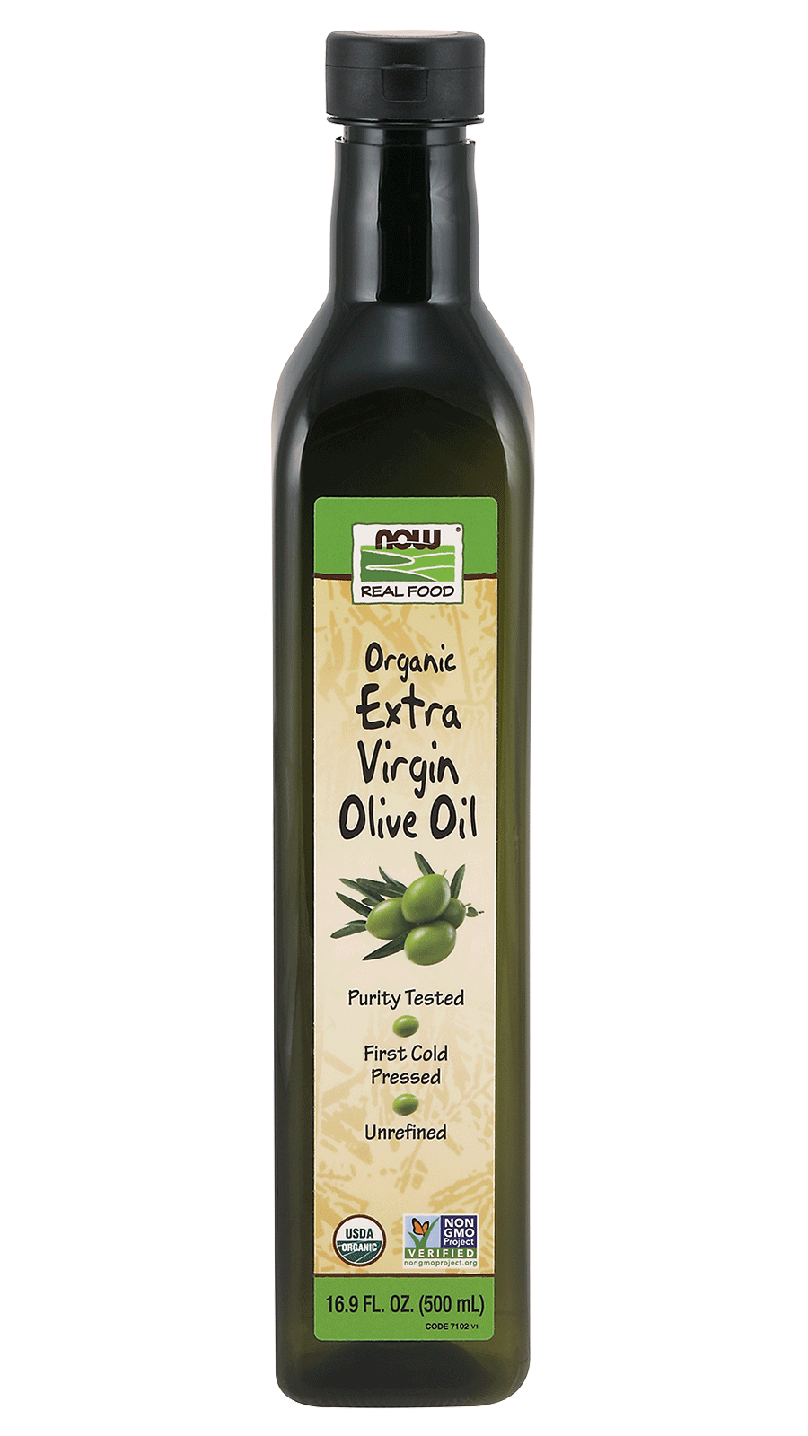 Extra Virgin Olive Cooking Oil, Organic in Plastic Bottle 500 ml NOW