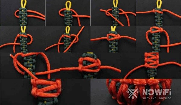 Схема плетения браслета кобра из паракорда