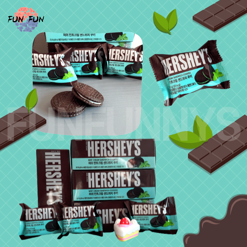 KOREAN New Hershey Mint Cream Sandwich Cookie 100 g × 2 Now In Seoul