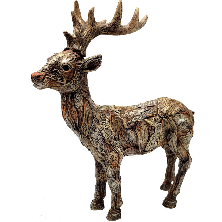 RA6871COLORFUL WOOD DEER DECOR New Marco Polo