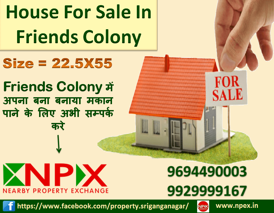 House For Sale in Friends Colony 22.5X55 NPEX Nearby Property Exchange