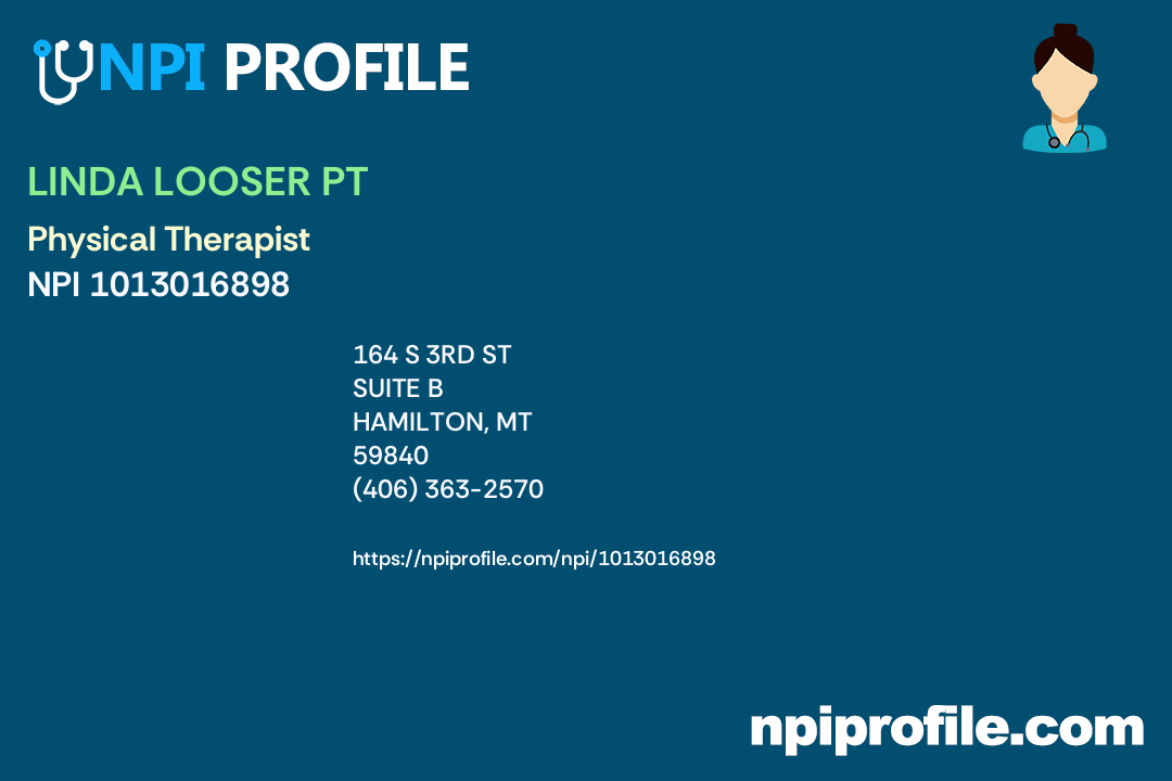 LINDA LOOSER PT Accepted Health Plans and Insurance Coverage