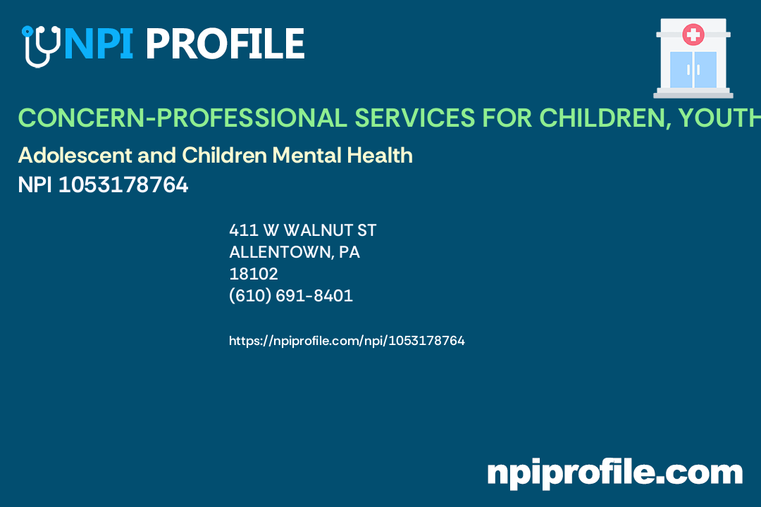 CONCERNPROFESSIONAL SERVICES FOR CHILDREN, YOUTH & FAMILIES, NPI