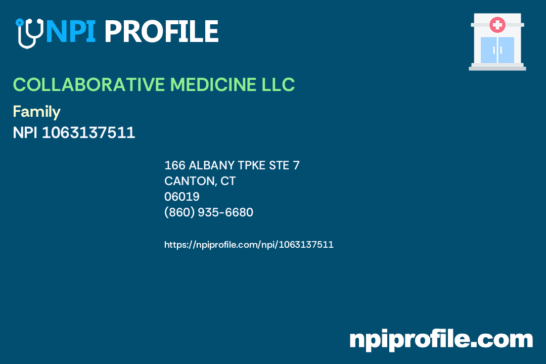 COLLABORATIVE MEDICINE LLC, NPI 1063137511 Nurse Practitioner in
