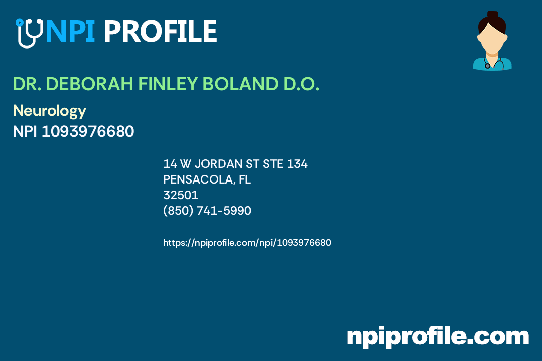 DR. DEBORAH FINLEY BOLAND D.O., NPI 1093976680 Psychiatry & Neurology