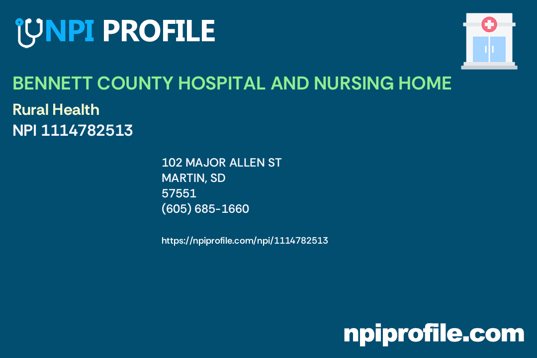 COUNTY HOSPITAL AND NURSING HOME, NPI 1114782513 Clinic