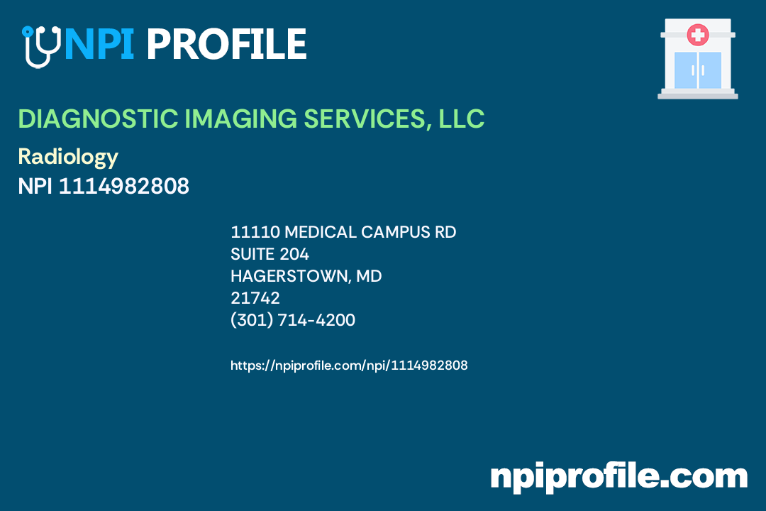 DIAGNOSTIC IMAGING SERVICES, LLC, NPI 1114982808 Clinic/Center in