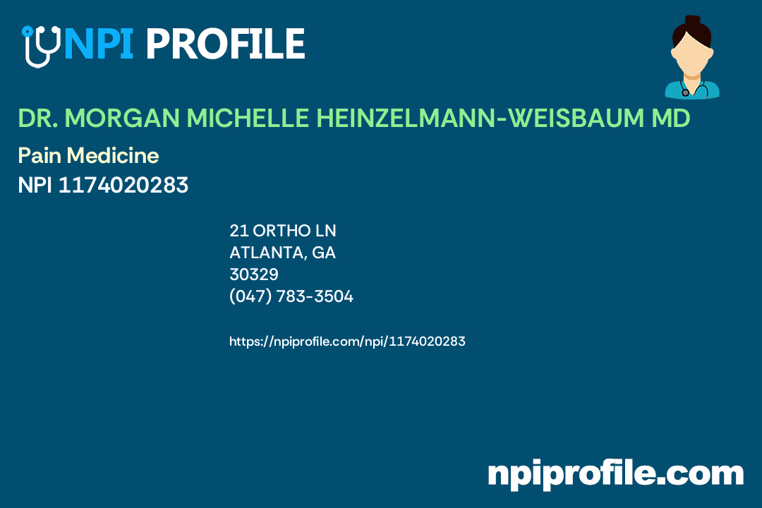 DR. MICHELLE HEINZELMANNWEISBAUM MD, NPI 1174020283