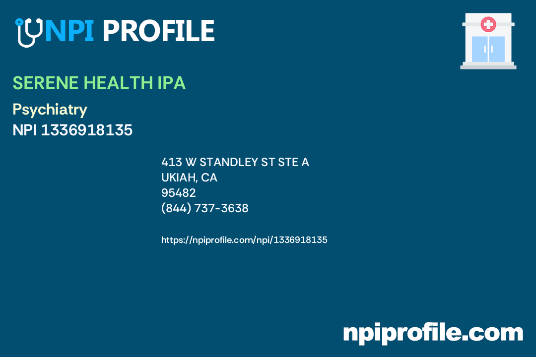 SERENE HEALTH IPA Similar Providers Nearby