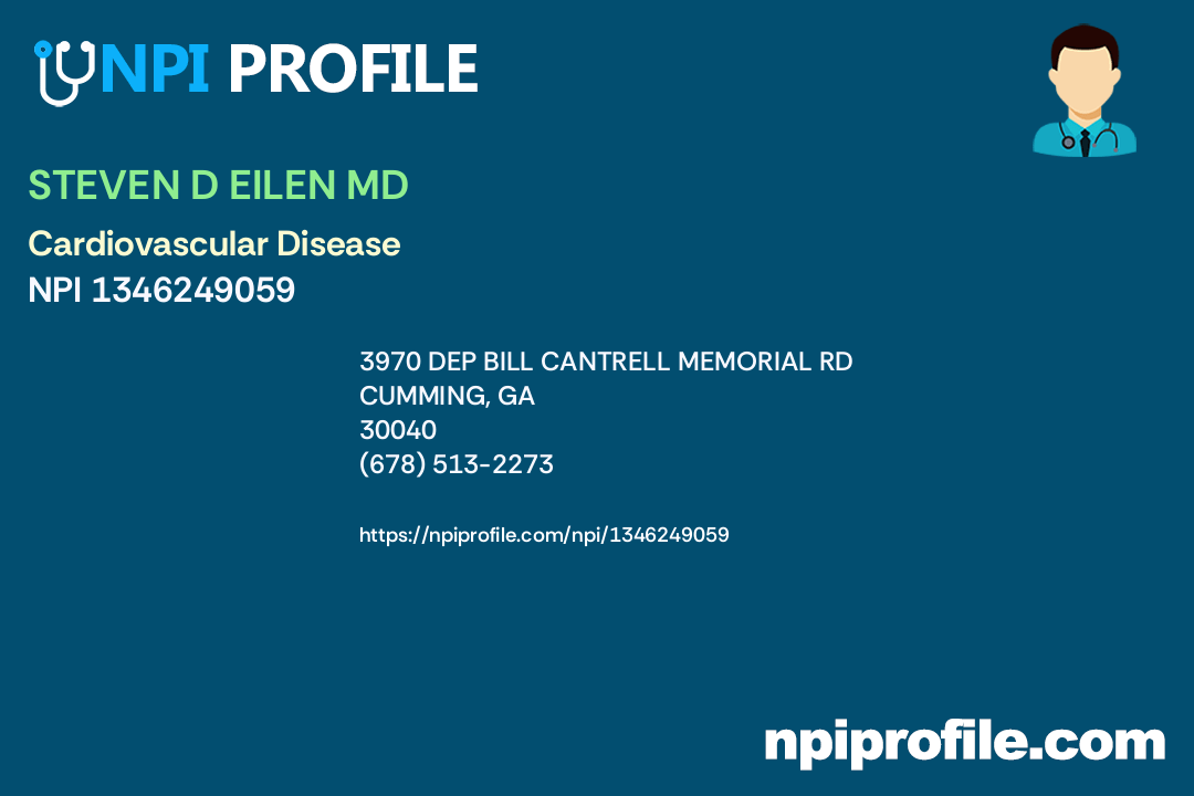 STEVEN D EILEN MD, NPI 1346249059 Internal Medicine in Pensacola, FL