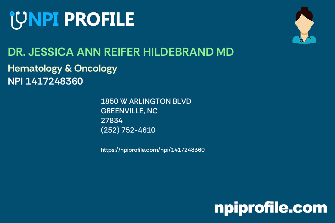 DR. JESSICA ANN REIFER HILDEBRAND MD, NPI 1417248360 Internal