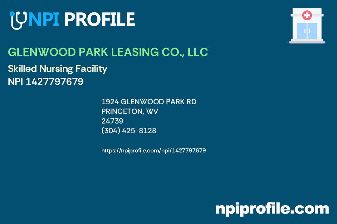 GLENWOOD HEALTHCARE CENTER, NPI 1427797679 Skilled Nursing Facility