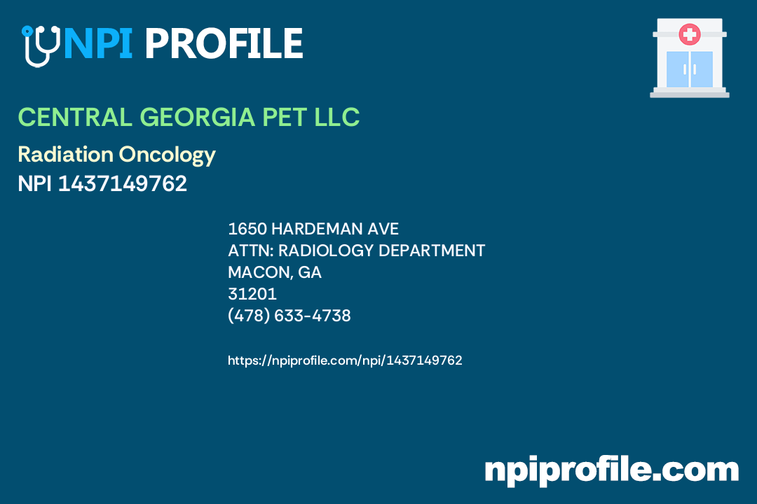 CENTRAL PET LLC, NPI 1437149762 Radiology in Macon, GA