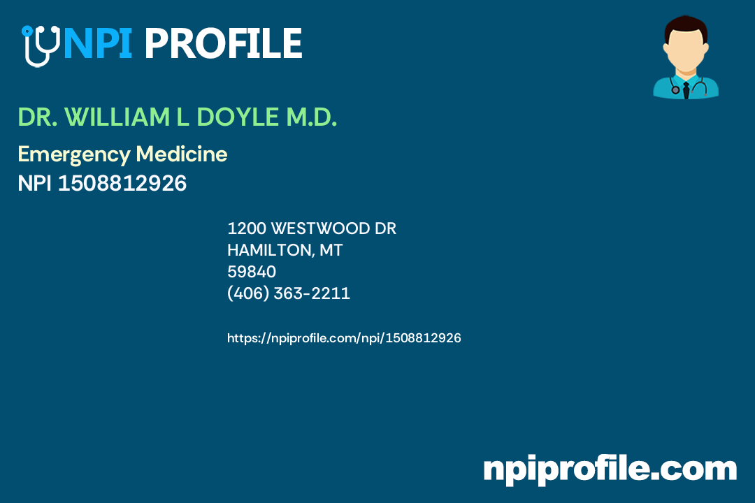 DR. WILLIAM L DOYLE M.D. Accepted Health Plans and Insurance Coverage