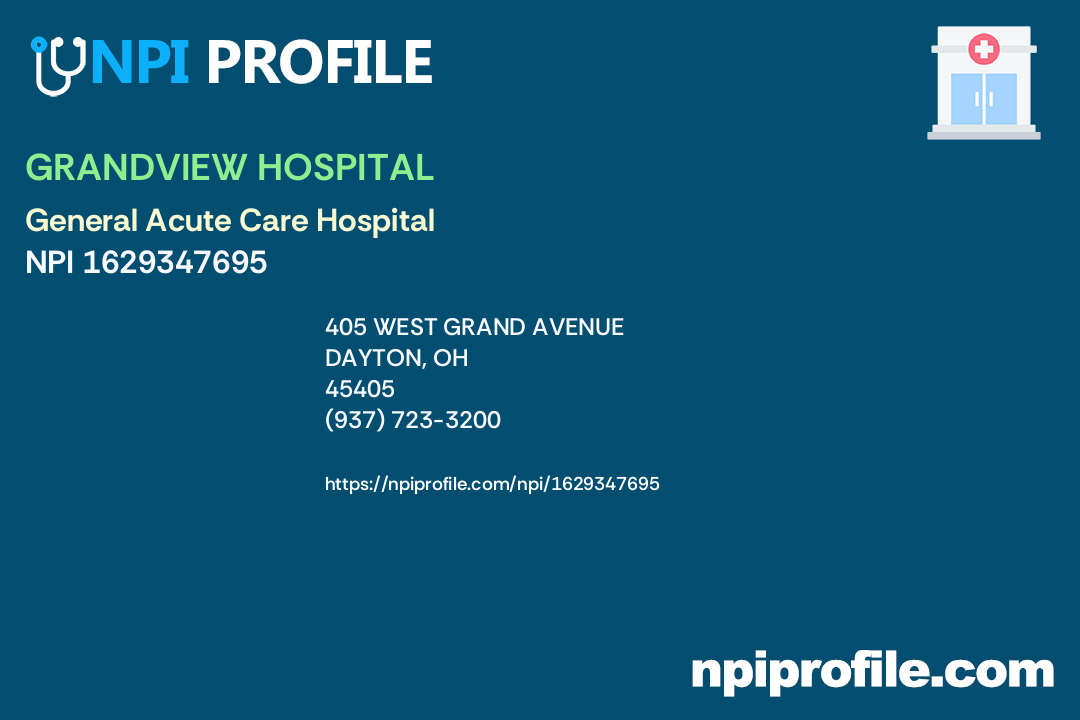 GRANDVIEW HOSPITAL, NPI 1629347695 General Acute Care Hospital in