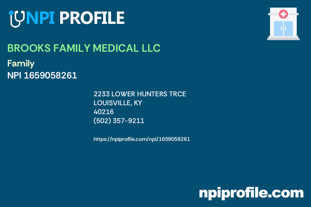 BROOKS FAMILY MEDICAL LLC, NPI 1659058261 Nurse Practitioner in