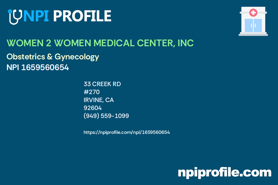 WOMEN 2 WOMEN MEDICAL CENTER, INC, NPI 1659560654 Obstetrics