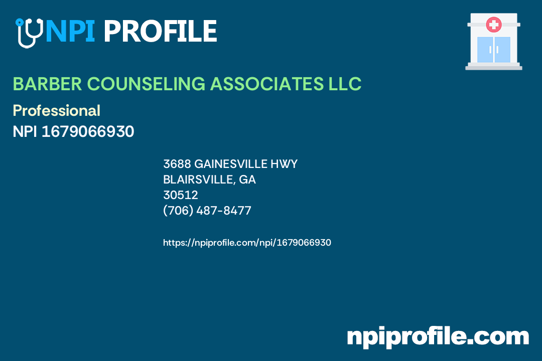 BARBER COUNSELING ASSOCIATES LLC Accepted Health Plans and Insurance