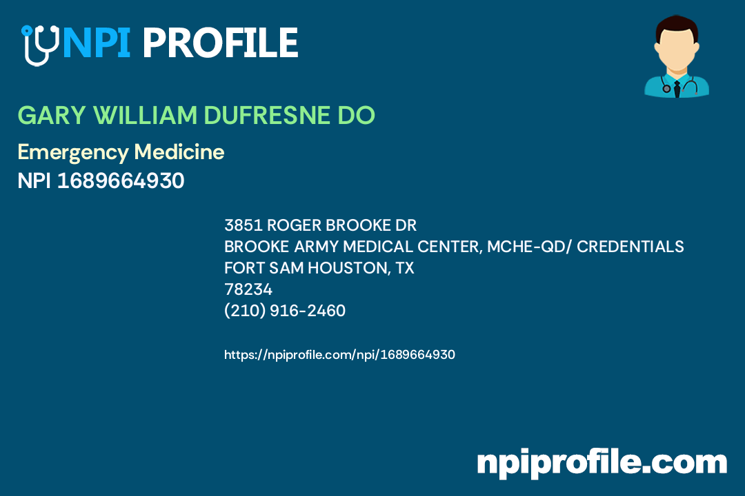 GARY WILLIAM DUFRESNE DO Accepted Health Plans and Insurance Coverage