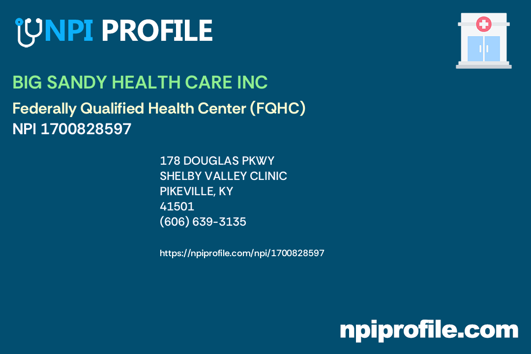SHELBY VALLEY CLINIC, NPI 1700828597 Clinic/Center in Pikeville, KY
