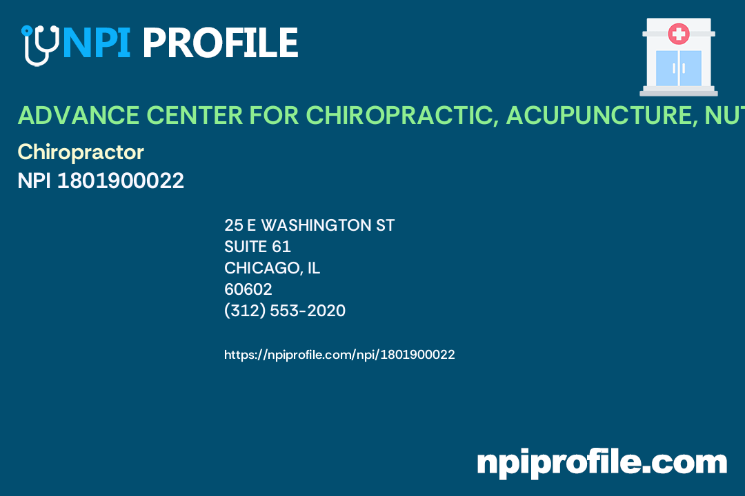 ADVANCE CENTER FOR CHIROPRACTIC, ACUPUNCTURE, NUTRITION Accepted