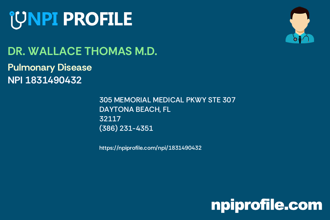 DR. WALLACE THOMAS M.D., NPI 1831490432 Hospitalist in West Palm Beach, FL