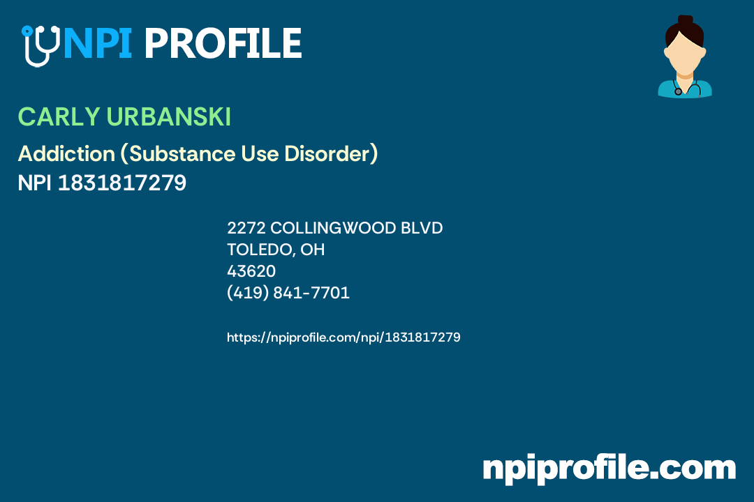 CARLY URBANSKI, NPI 1831817279 Counselor in Toledo, OH