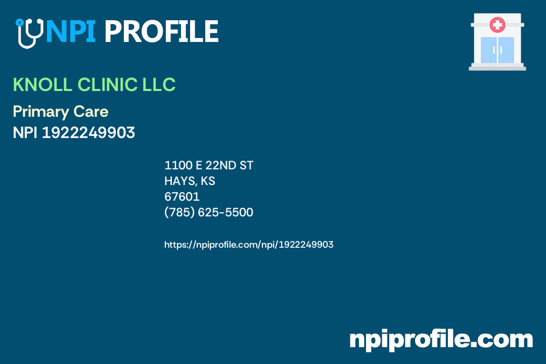 KNOLL CLINIC LLC Accepted Health Plans and Insurance Coverage