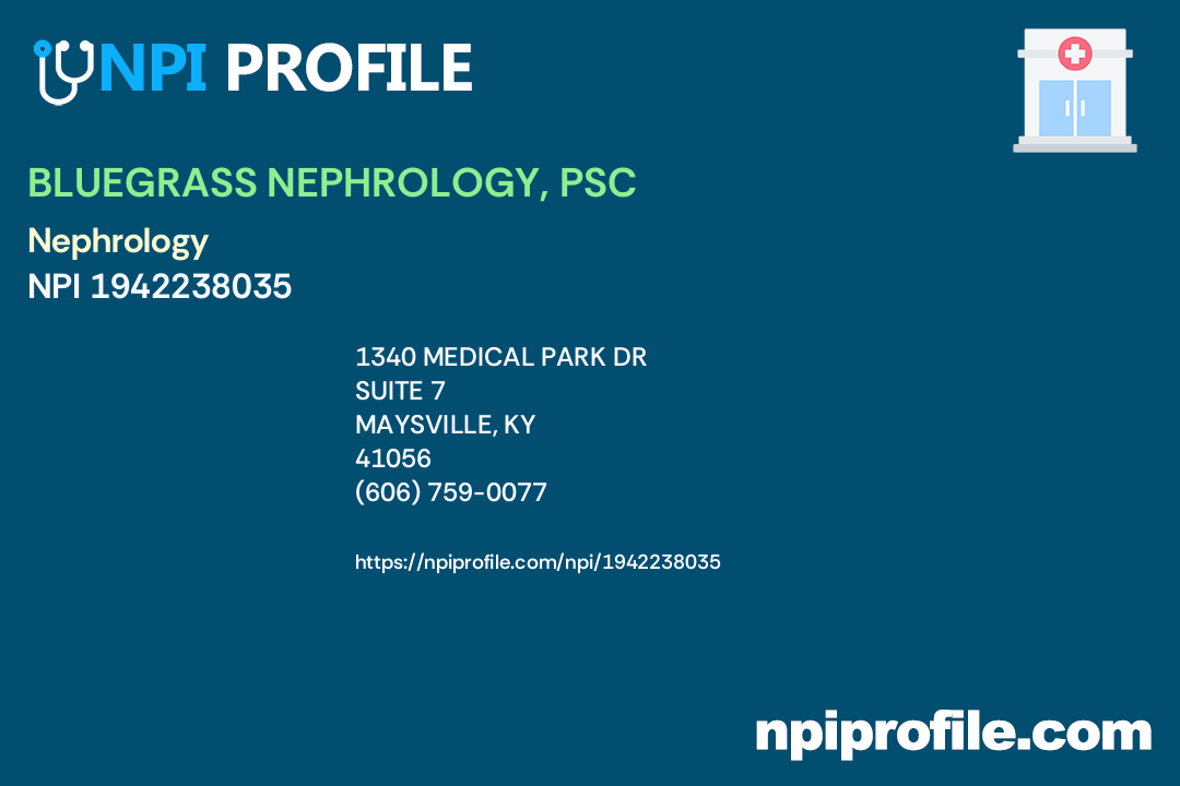 BLUEGRASS NEPHROLOGY, PSC Accepted Health Plans and Insurance Coverage