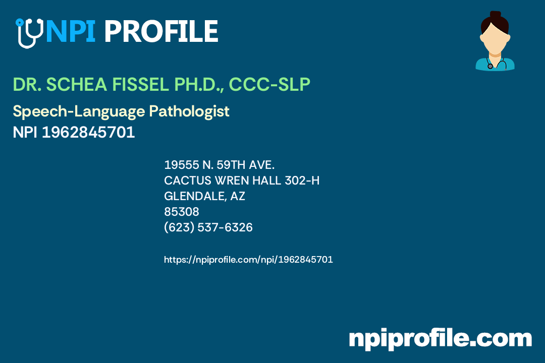 DR. SCHEA FISSEL PH.D., CCCSLP Accepted Health Plans