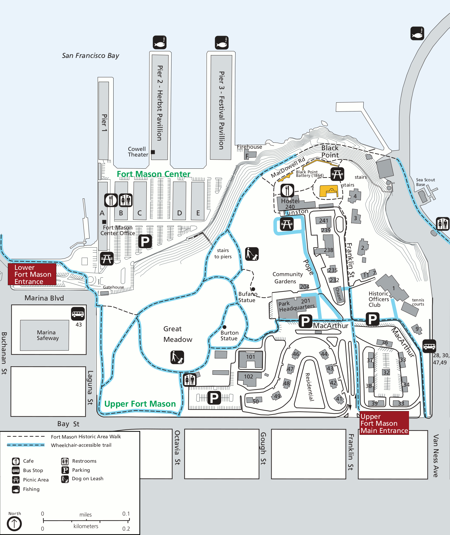 Fort Mason San Francisco Map Golden Gate Maps just free maps, period.