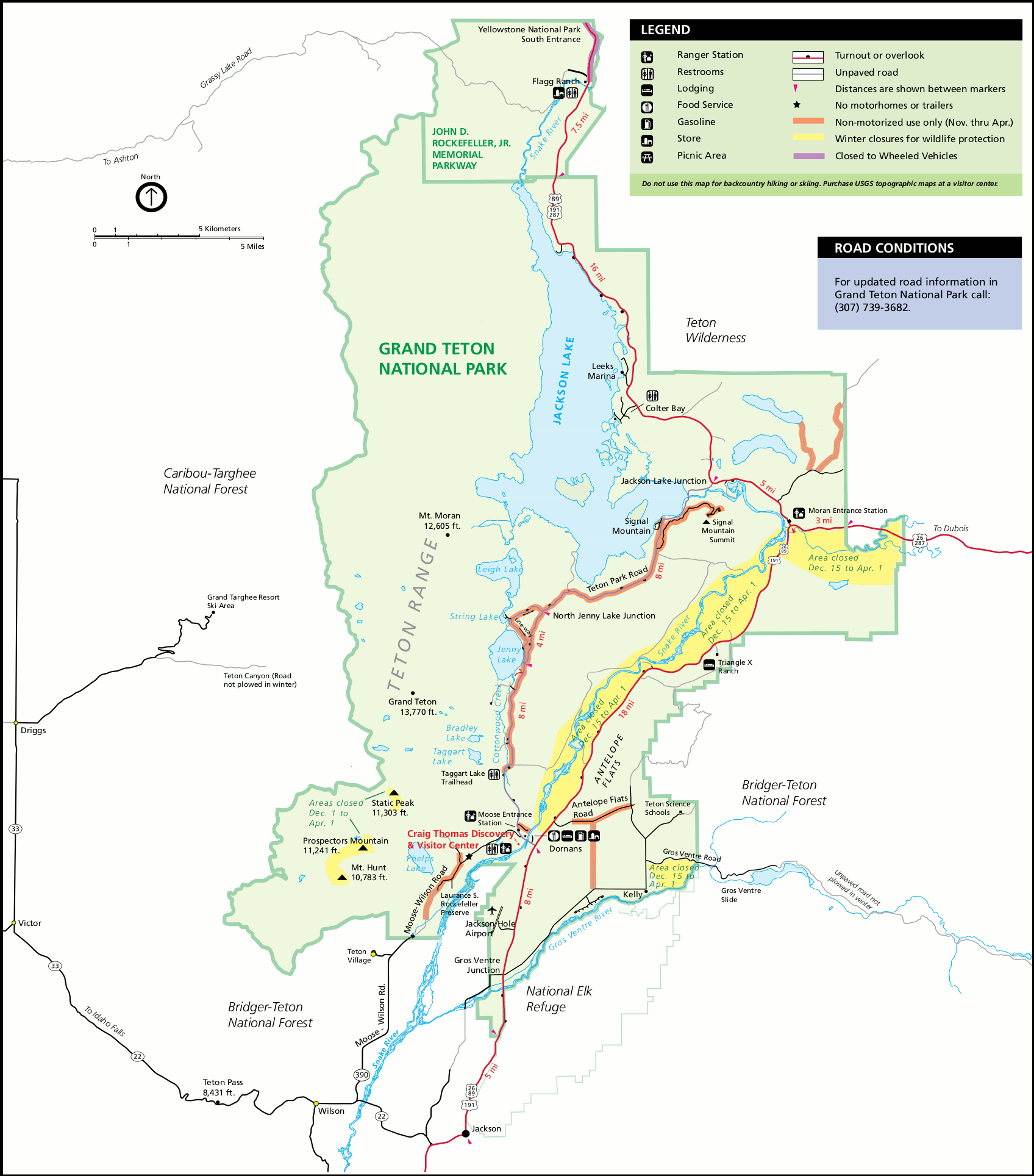 Map Grand Teton National Park Maping Resources