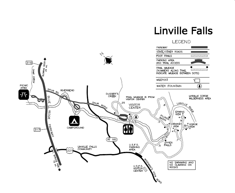 Linville Falls Trail Map Blue Ridge Parkway Maps just free maps, period.