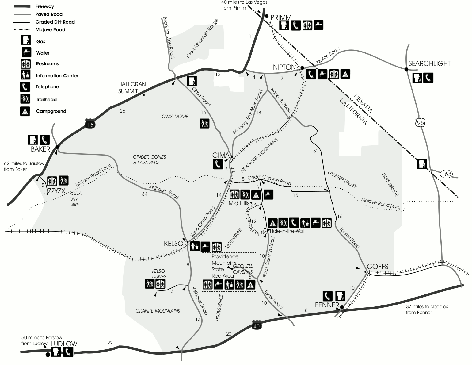 Mojave Desert Trail Map Mojave Maps | Npmaps.com - Just Free Maps, Period.