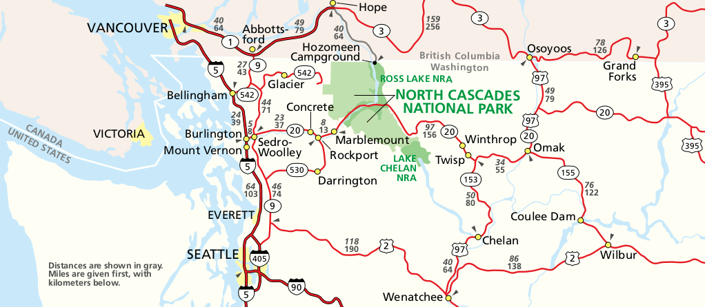 Cascade Mountains Oregon Map FileNPS northcascadesregionalmap.gif Wikimedia Commons