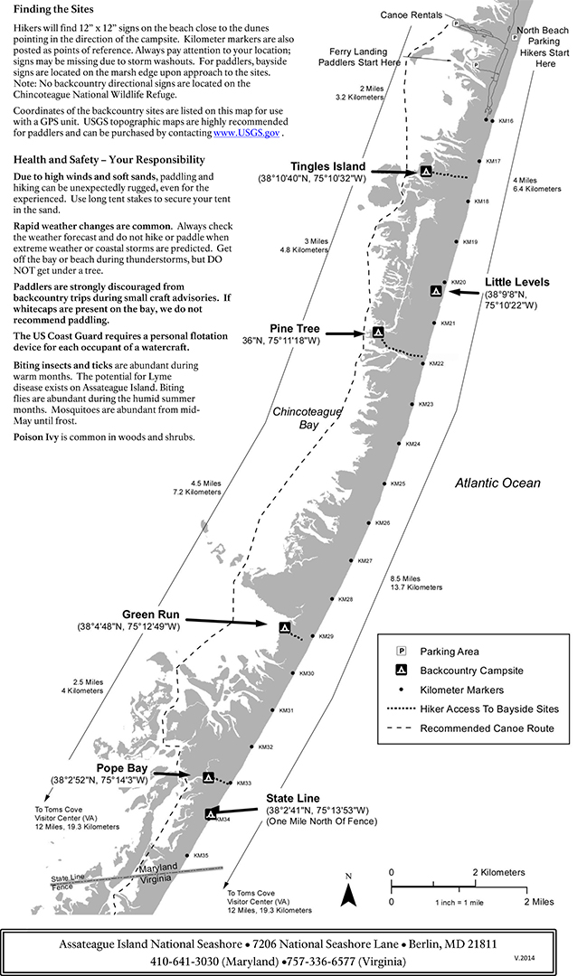 Assateague Island National Seashore BACKCOUNTRY CAMPSITES
