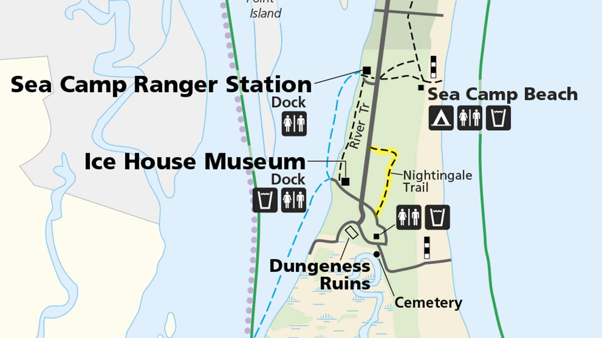 Cumberland Island Trail Map