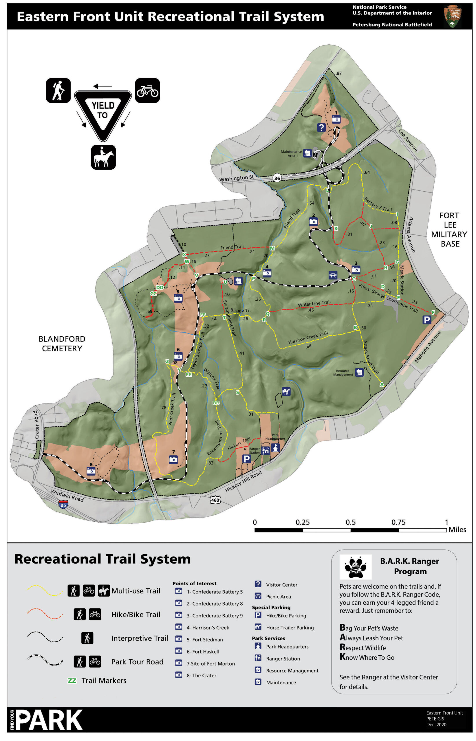 Petersburg National Battlefield PARK MAP