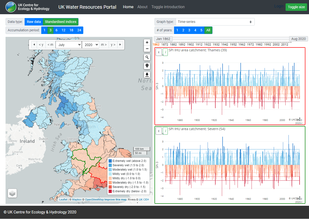 New features added to the UK Water Resources Portal National River