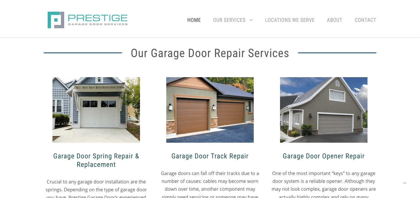 Prestige Garage Door Services NRG Marketing Group
