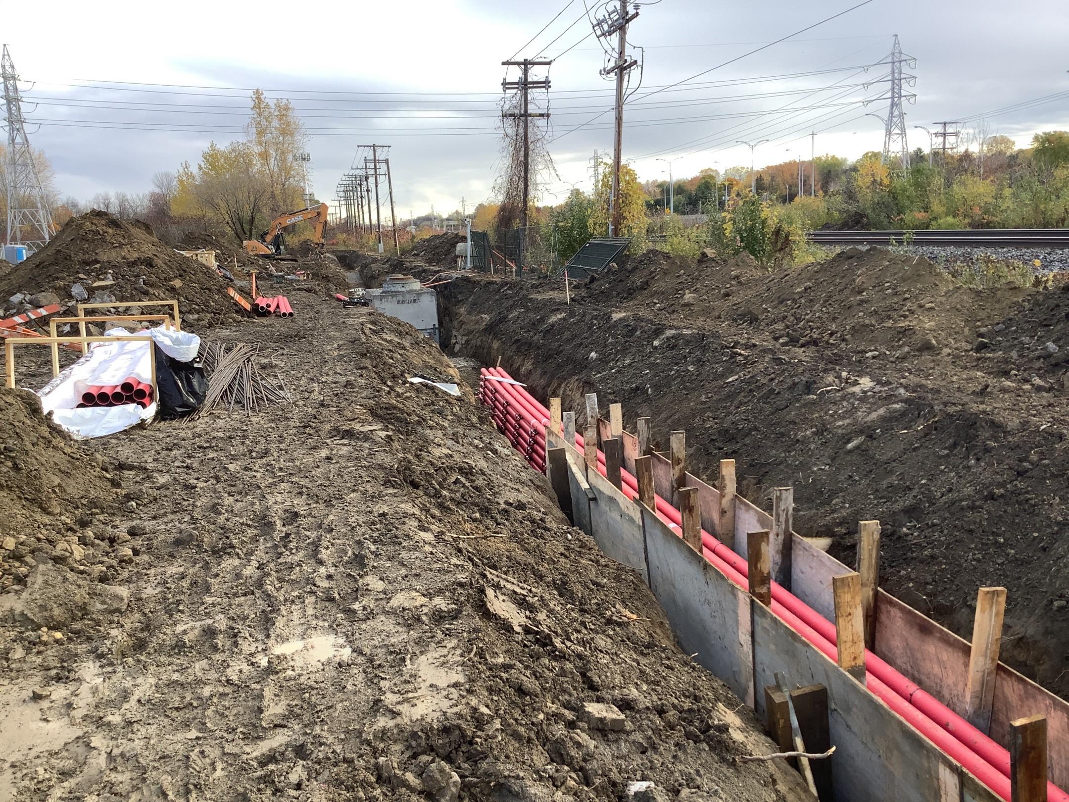 Canalisation souterraine poste BaieD ‘Urfé Phase 4 NRJ Environnement Routier NRJ