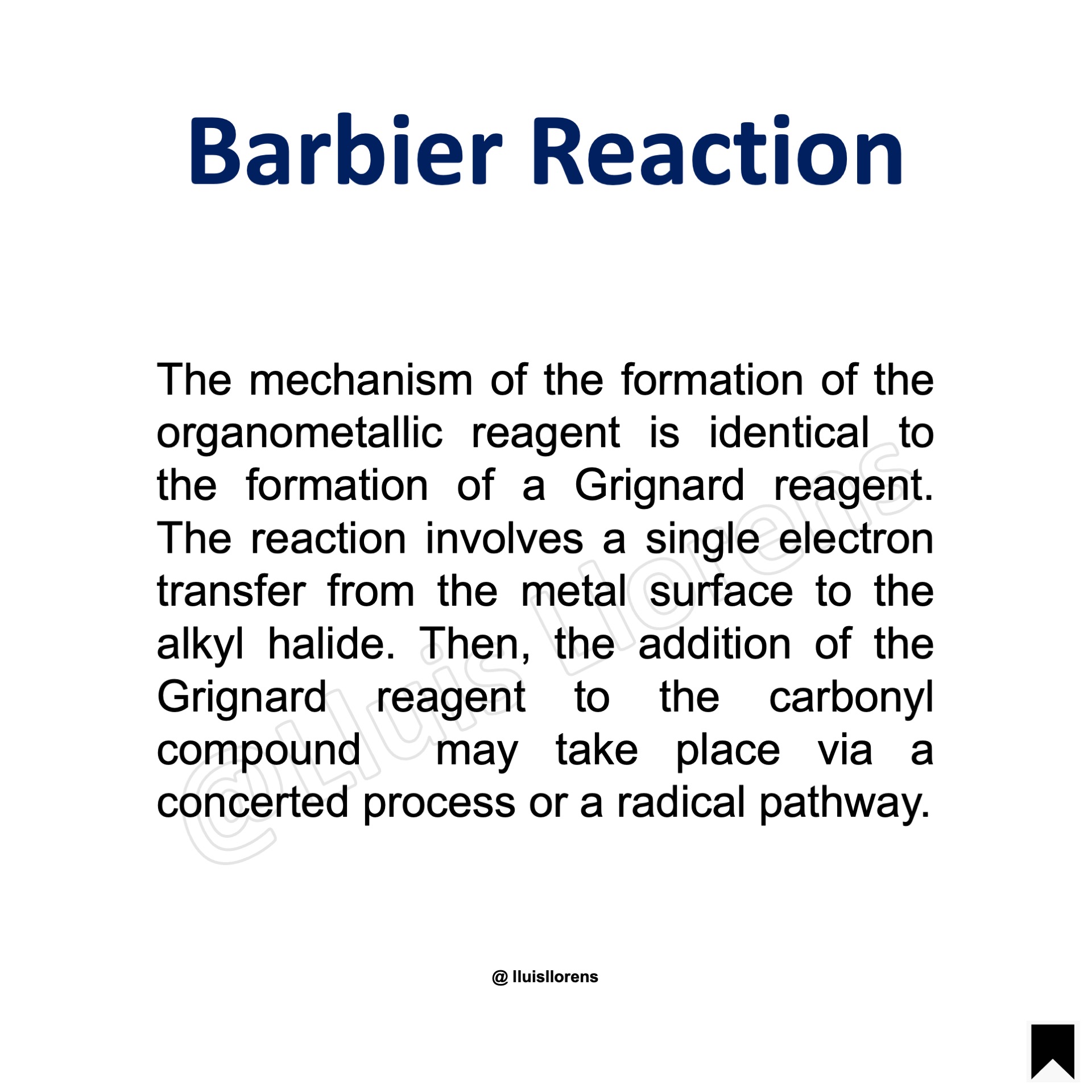 Barbier Reaction