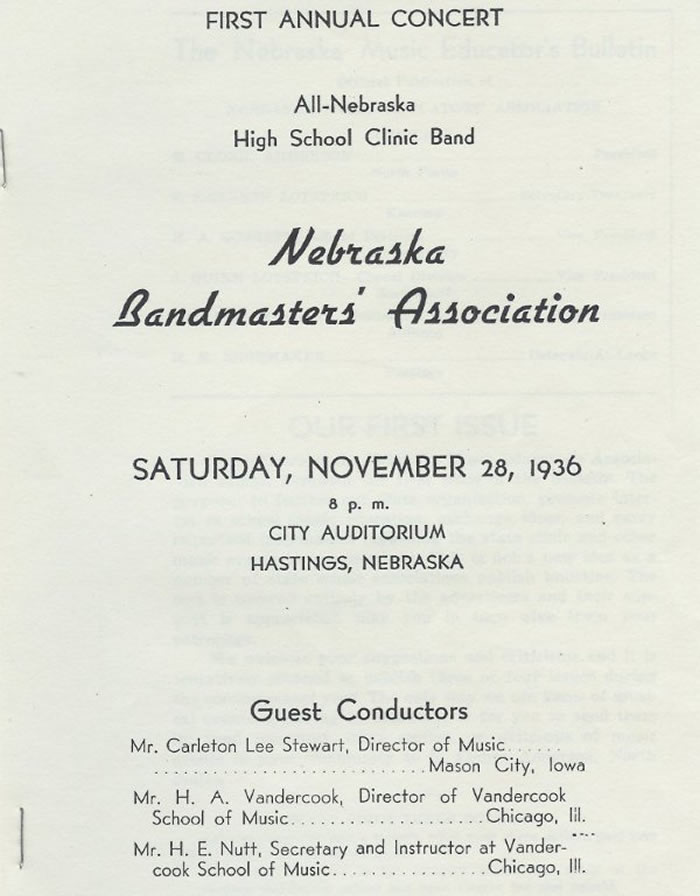 Chapter 2 Better Bands for Nebraska Nebraska State Bandmasters